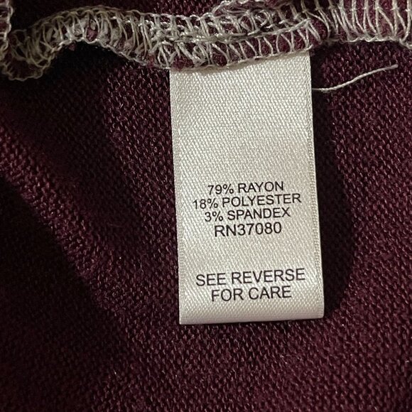 C Active Striped Color Block Cowl Neck Sweater Grey Black Maroon Size XL - Picture 5 of 6